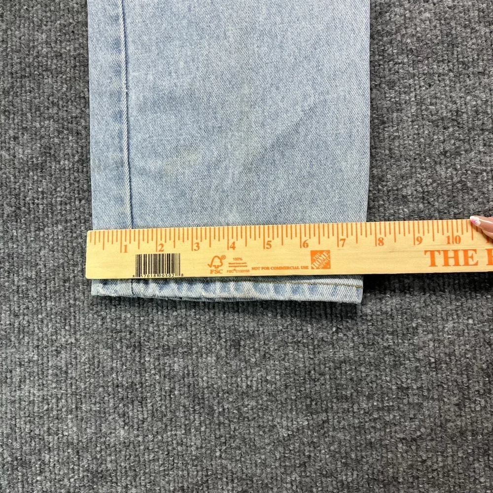 Attrak Jeans Blue Denim Pockets Mid Rise Classic Straight Fit Button Fly - 28X29